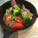 ロッジのスキレットで自宅キャンプ飯