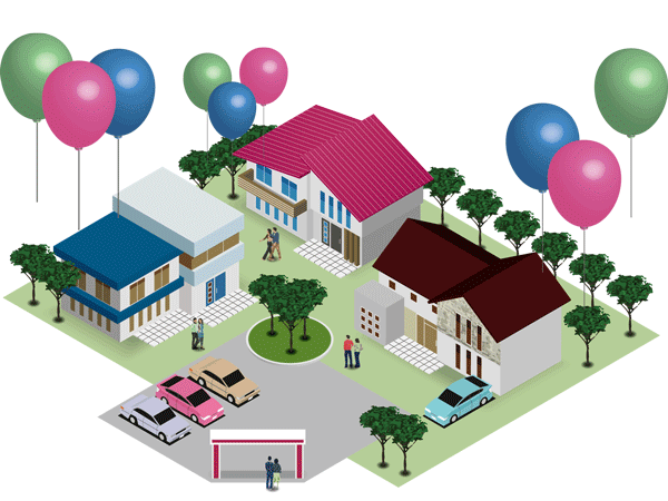住宅イベントのイメージイラスト